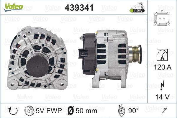 Valeo 439341 - Генератор autocars.com.ua