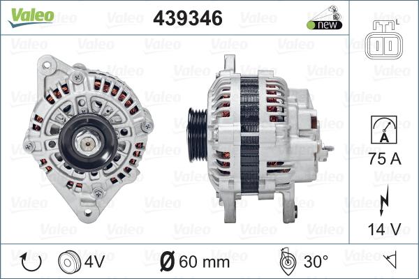 Valeo 439346 - Генератор avtokuzovplus.com.ua