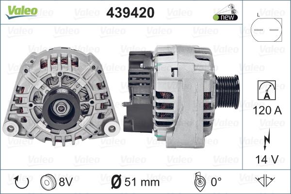 Valeo 439420 - Генератор avtokuzovplus.com.ua