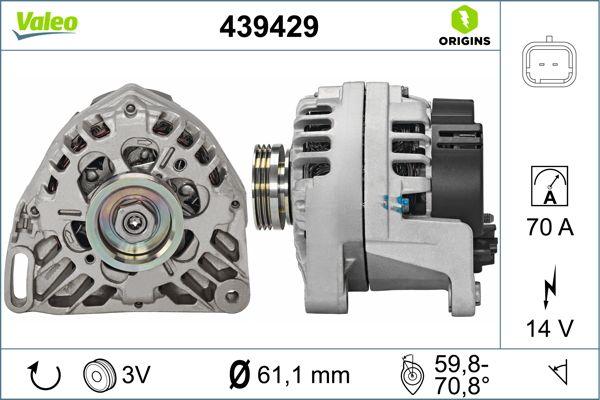VALEO 439429 - Генератор autocars.com.ua