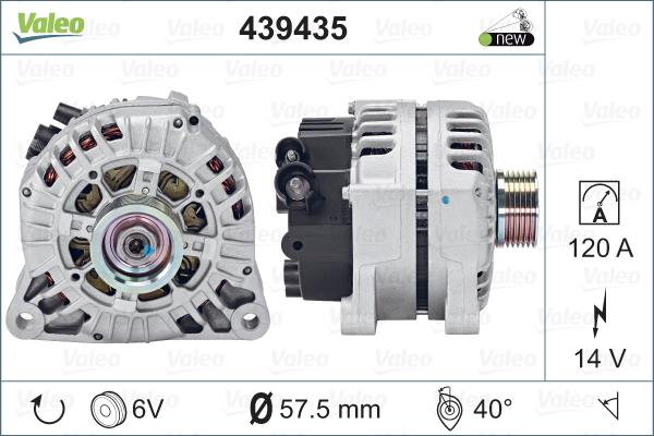 Valeo 439435 - Генератор avtokuzovplus.com.ua