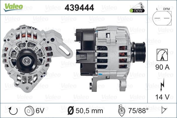 Valeo 439444 - Генератор avtokuzovplus.com.ua