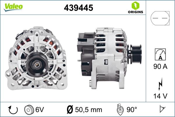 VALEO 439445 - Генератор autocars.com.ua