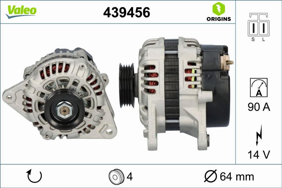 Valeo 439456 - Генератор autodnr.net