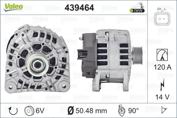 Valeo 439464 - Генератор autocars.com.ua