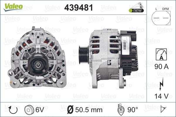 Valeo 439481 - Генератор autocars.com.ua