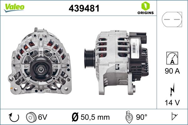VALEO 439481 - Генератор autocars.com.ua