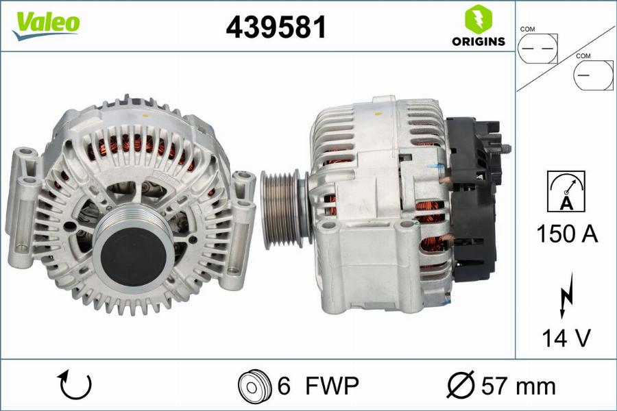 Valeo 439581 - Генератор avtokuzovplus.com.ua