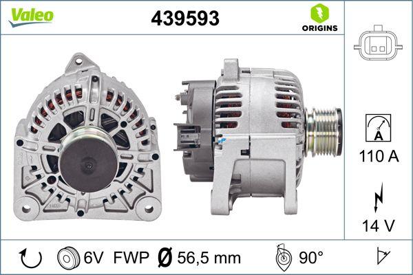 VALEO 439593 - Генератор autocars.com.ua