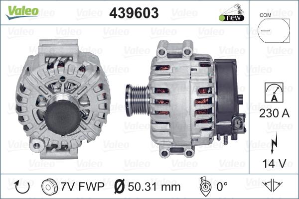 Valeo 439603 - Генератор autocars.com.ua