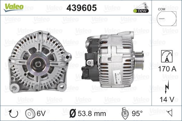 Valeo 439605 - Генератор autocars.com.ua