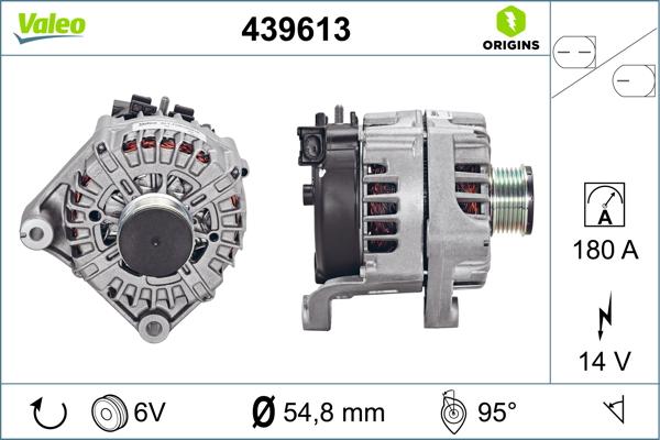 VALEO 439613 - Генератор autocars.com.ua