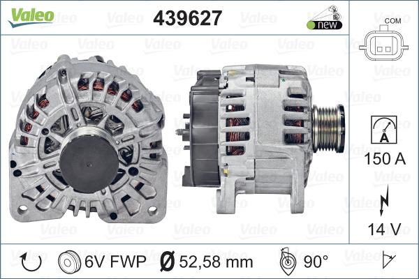 Valeo 439627 - Генератор autocars.com.ua