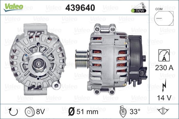 Valeo 439640 - Генератор autocars.com.ua