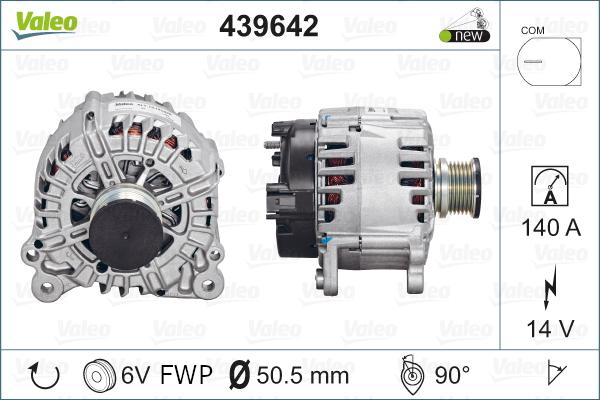 Valeo 439642 - Генератор autocars.com.ua