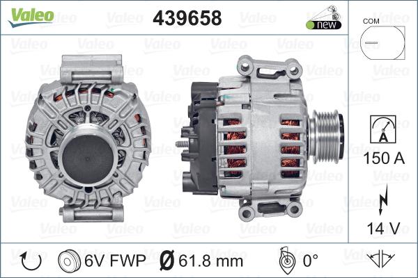 Valeo 439658 - Генератор autocars.com.ua