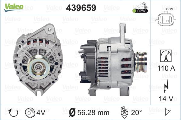 Valeo 439659 - Генератор autocars.com.ua