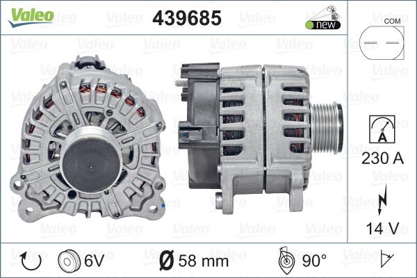 Valeo 439685 - Генератор autocars.com.ua