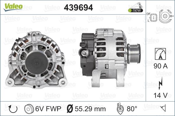 Valeo 439694 - Генератор avtokuzovplus.com.ua