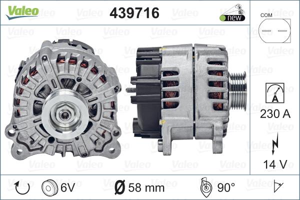 Valeo 439716 - Генератор avtokuzovplus.com.ua