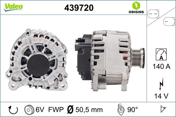 VALEO 439720 - Генератор autocars.com.ua