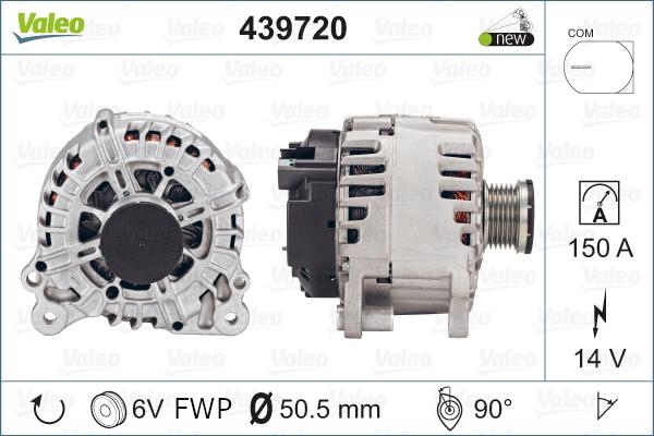 Valeo 439720 - Генератор autocars.com.ua