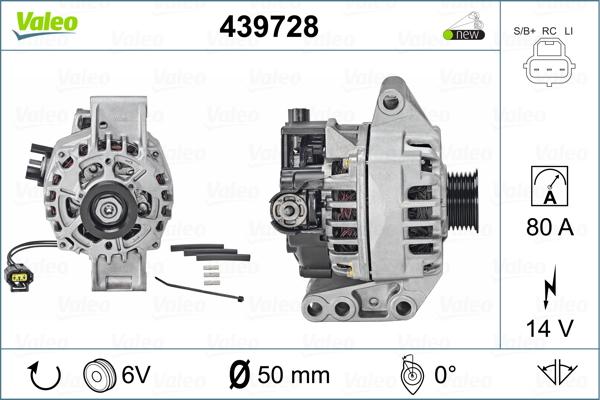 Valeo 439728 - Генератор autocars.com.ua