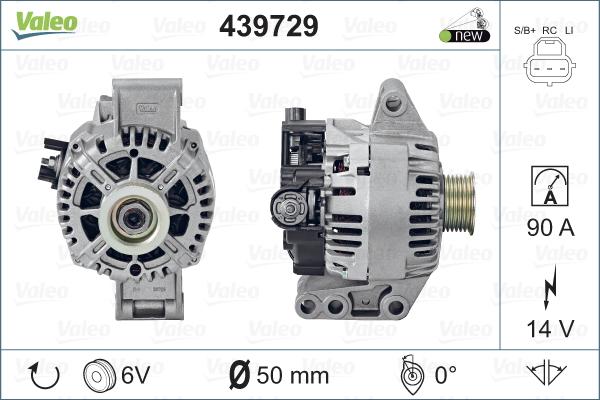 Valeo 439729 - Генератор autocars.com.ua