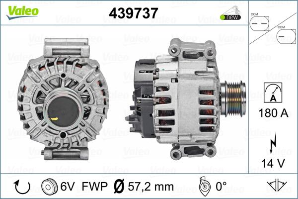 Valeo 439737 - Генератор autocars.com.ua