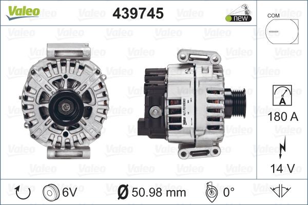 Valeo 439745 - Генератор avtokuzovplus.com.ua