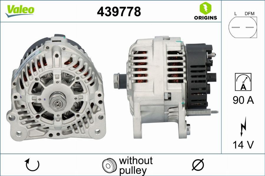 Valeo 439778 - Генератор avtokuzovplus.com.ua