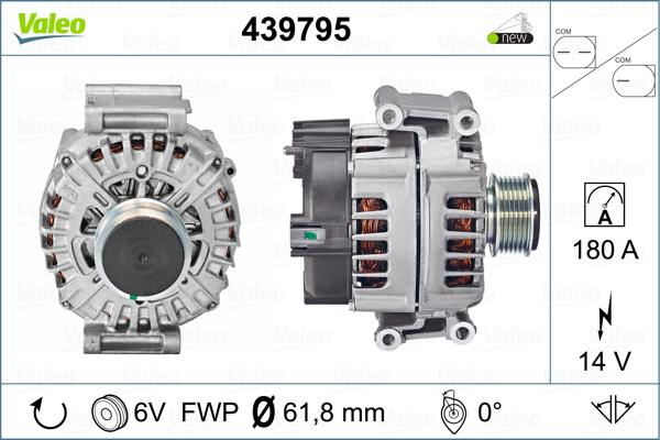 Valeo 439795 - Генератор autocars.com.ua