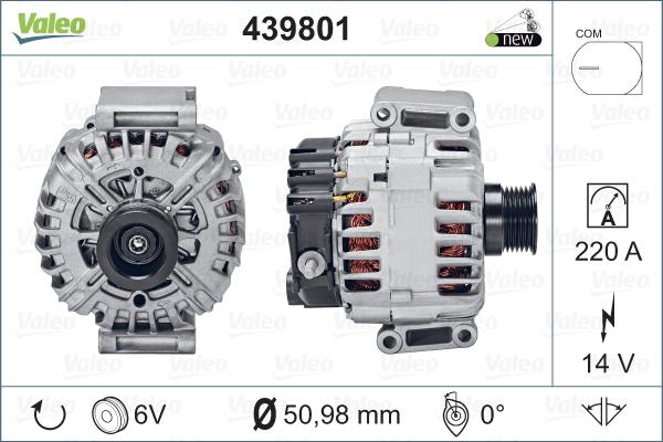 Valeo 439801 - Генератор avtokuzovplus.com.ua