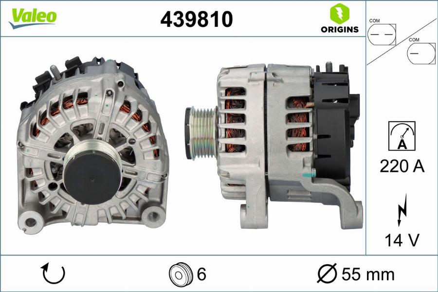 Valeo 439810 - Генератор autodnr.net