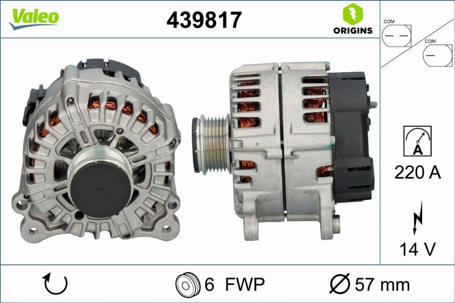 Valeo 439817 - Генератор autodnr.net