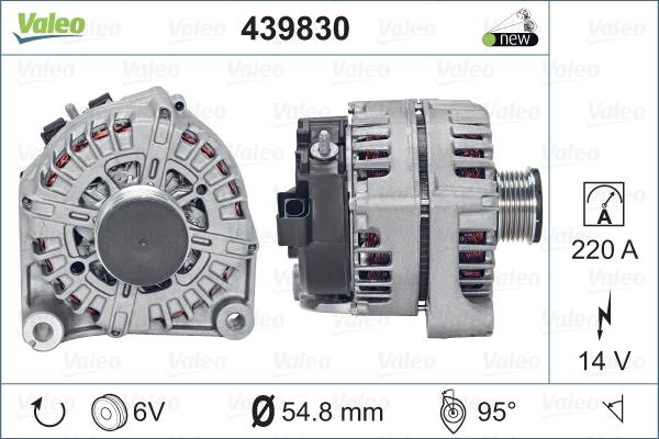 Valeo 439830 - Генератор avtokuzovplus.com.ua