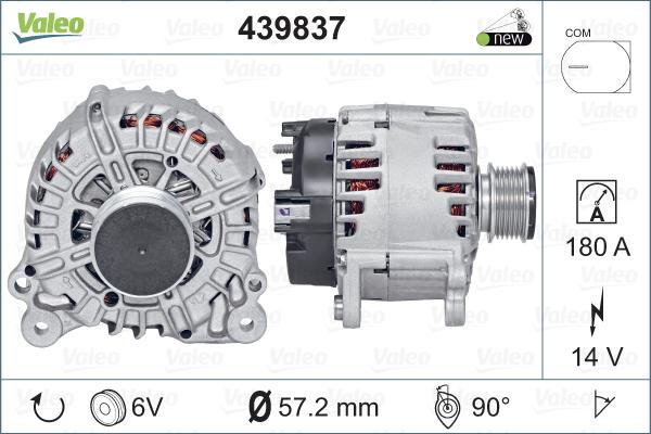 Valeo 439837 - Генератор avtokuzovplus.com.ua