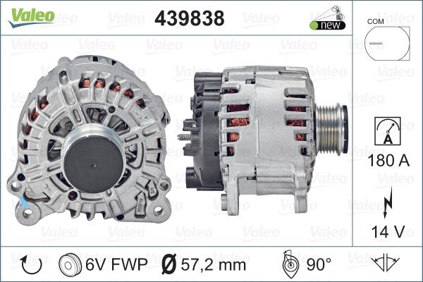 Valeo 439838 - Генератор avtokuzovplus.com.ua