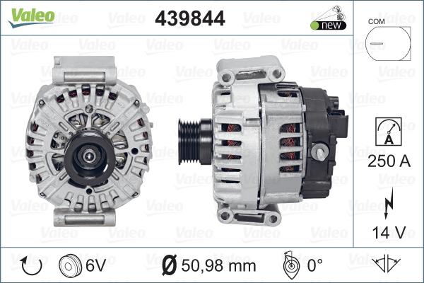 Valeo 439844 - Генератор avtokuzovplus.com.ua