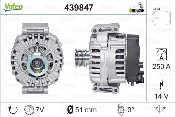 Valeo 439847 - Генератор autocars.com.ua