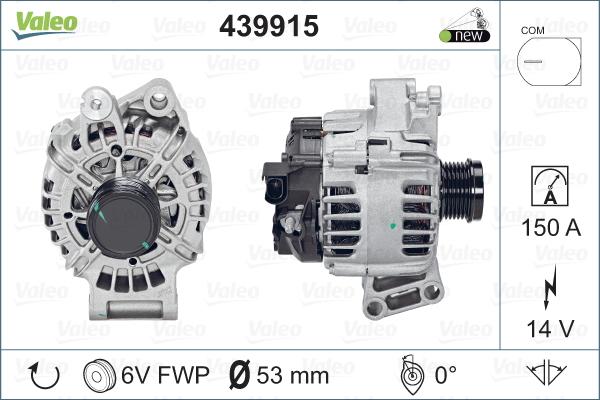 Valeo 439915 - Генератор avtokuzovplus.com.ua