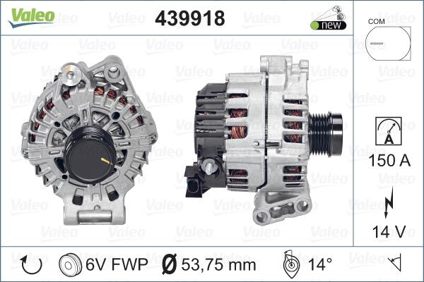 Valeo 439918 - Генератор avtokuzovplus.com.ua