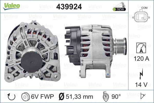 Valeo 439924 - Генератор avtokuzovplus.com.ua