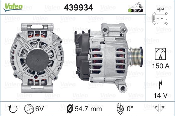 Valeo 439934 - Генератор autocars.com.ua