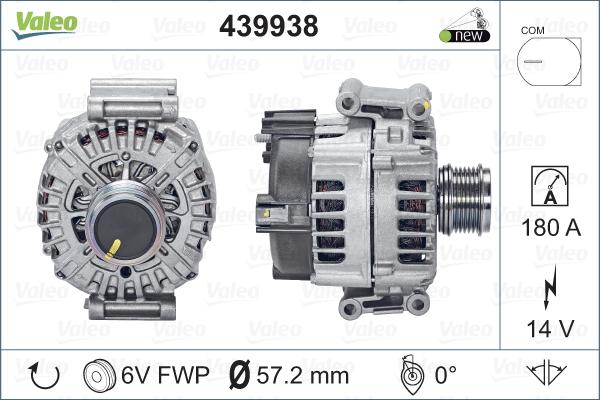 Valeo 439938 - Генератор avtokuzovplus.com.ua