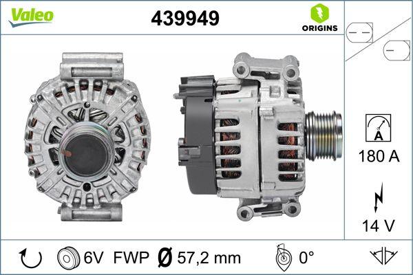 VALEO 439949 - Генератор autocars.com.ua
