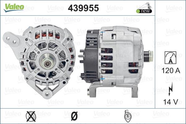 Valeo 439955 - Генератор autocars.com.ua