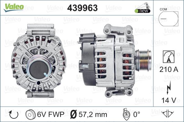 Valeo 439963 - Генератор avtokuzovplus.com.ua