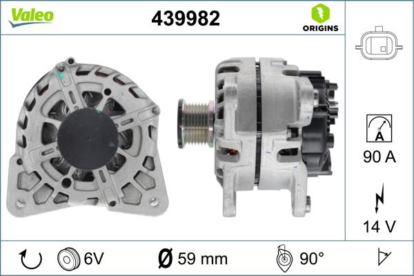 Valeo 439982 - Генератор autocars.com.ua