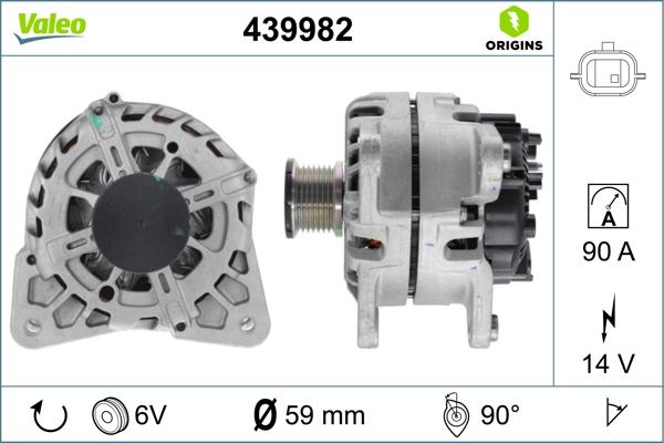 VALEO 439982 - Генератор autocars.com.ua